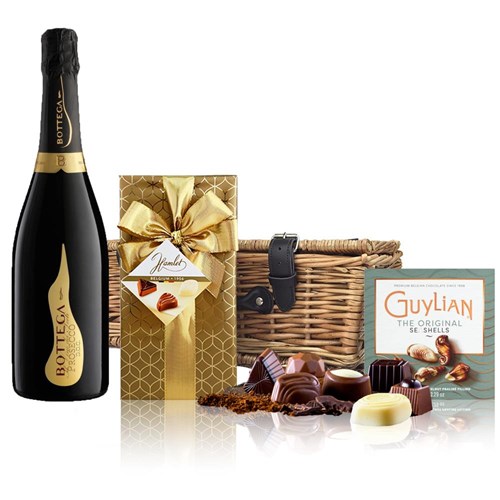Bottega Vino dei Poeti Prosecco 75cl And Chocolates Hamper